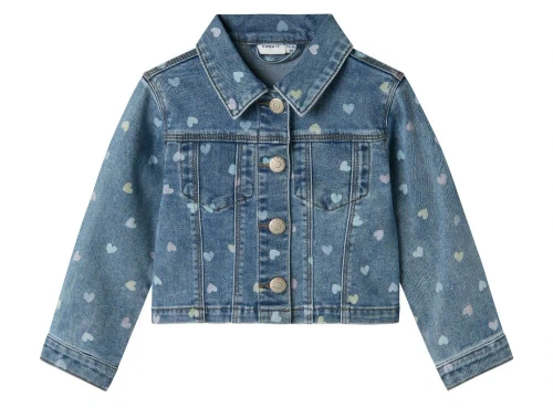 Name It denimjakke medium blue denim med hjerterName It denimjakke medium blue denim med hjerter